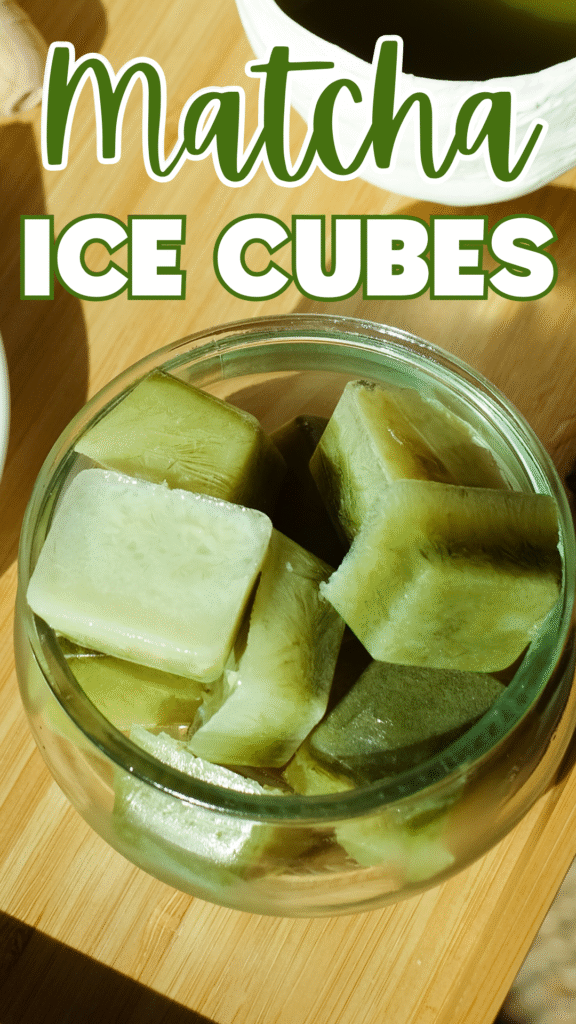matcha ice cubes